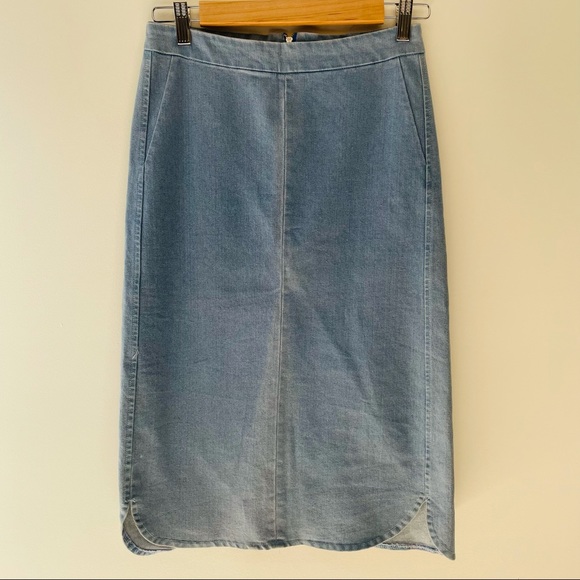 ava Dresses & Skirts - Size 12 AVA Fitted Bodycon Long Midi Denim Skirt